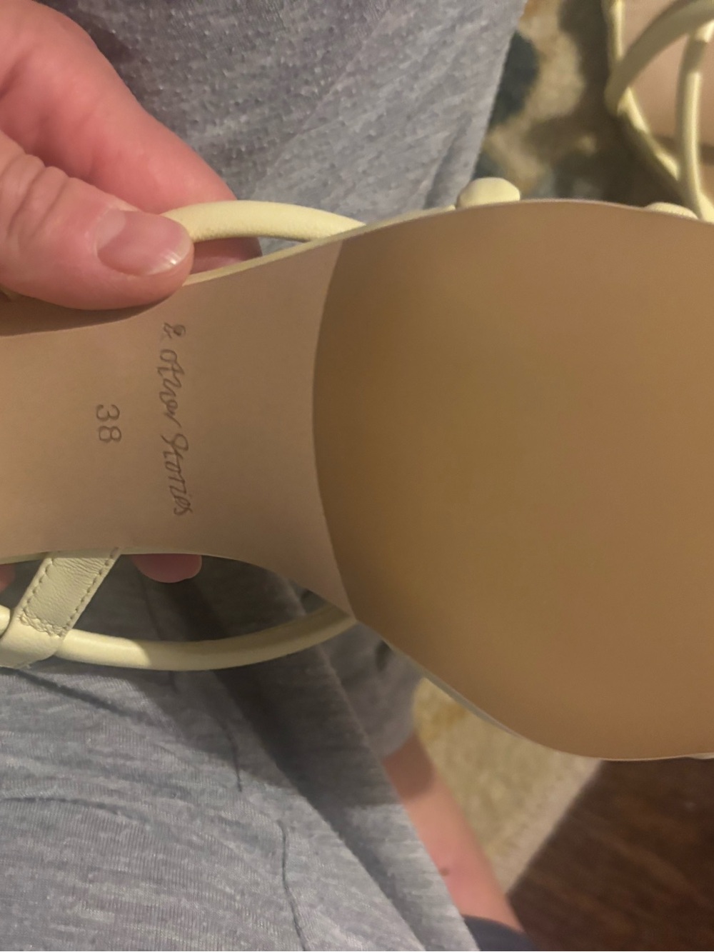 & Other Stories Chunky Strap Heeled Leather Sandals - Picture 7 of 8